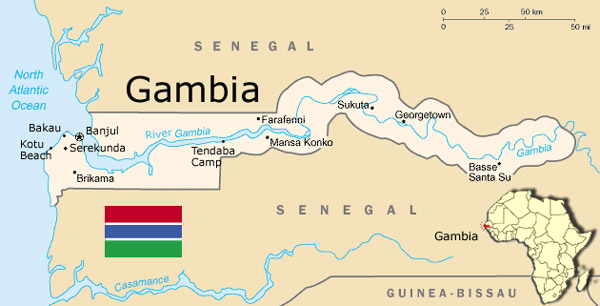 Shipping to Gambia from USA