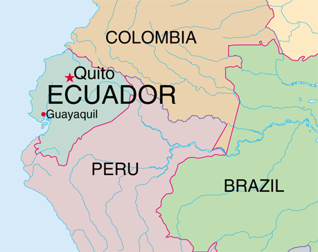 Shipping To Ecuador From USA   Ecuador Map 